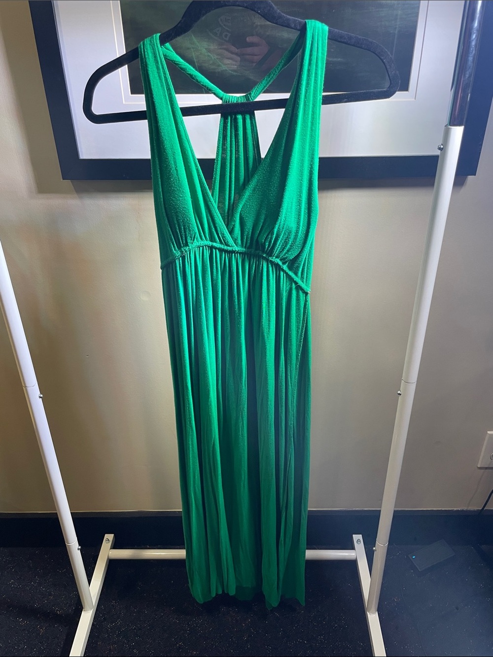 Green Sleeveless Maxi Dress
